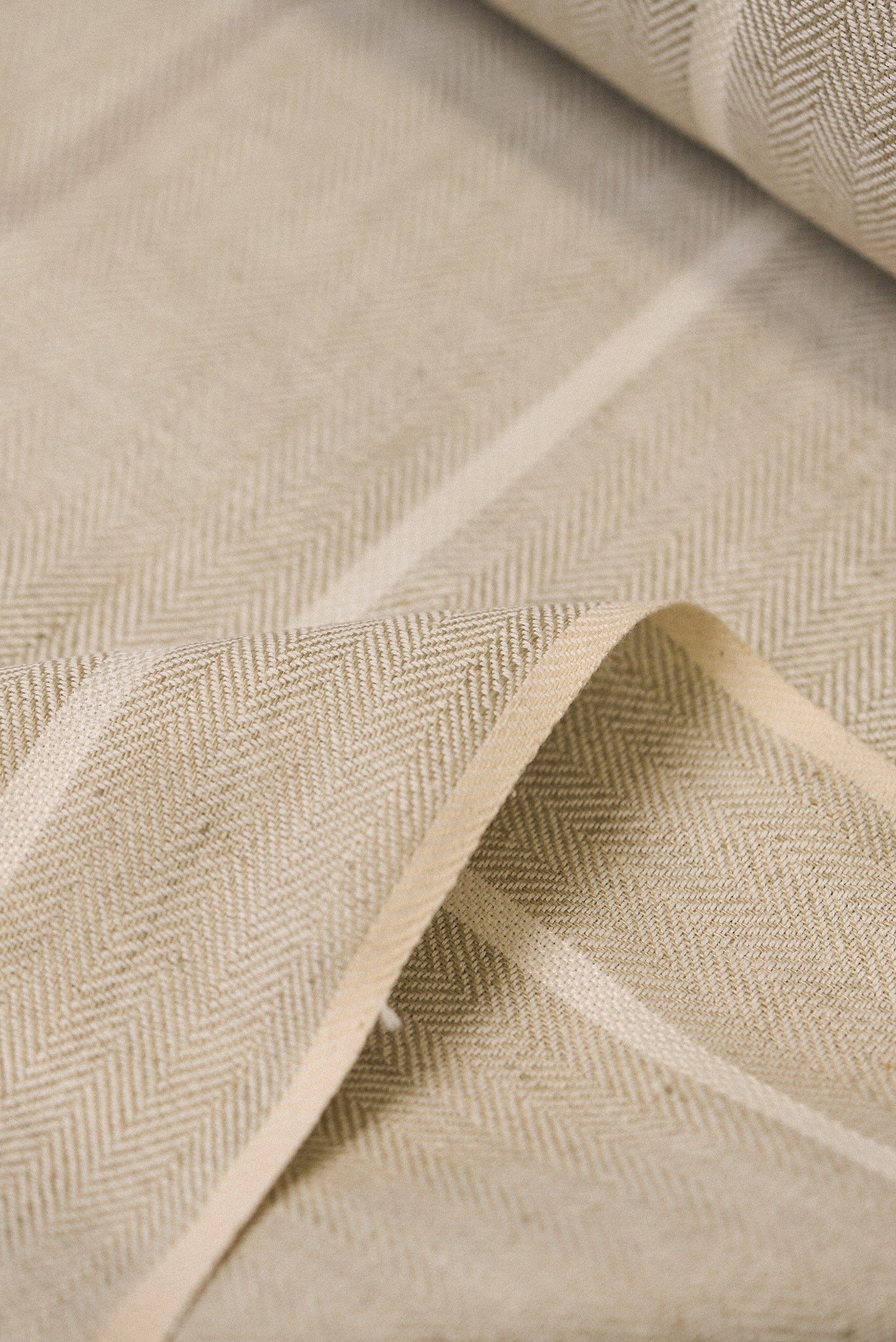 (Swatch) Linen Novelty Herringbone Yarn-Dyed Stripe