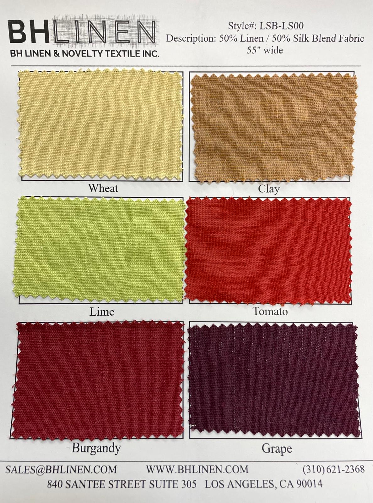 (Swatch) Linen/Silk Blend Fabric