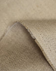 (Swatch) Pure Linen Herringbone Fabric 10 oz/y²