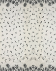 Pure Linen Double Border Floral Print Fabric [LNP-LDBF]