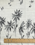 Pure Linen Double Border Floral Print Fabric [LNP-LDBF]