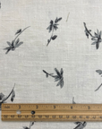 Pure Linen Double Border Floral Print Fabric [LNP-LDBF]