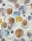 Pure Linen Blue Spacian Print Fabric [LNP-LBSP]