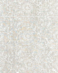 Pure Linen Tile Flower Embroidered Fabric [LNE-STY2]