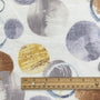 (Swatch) Pure Linen Blue Spacian Print Fabric